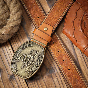 Don't Tread On Me cowboybälte med ormmotiv