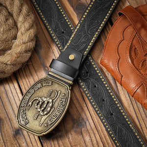 Don't Tread On Me cowboybälte med ormmotiv