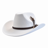 Elegant Cowboyhatt i Mjuk Filt Vit / 57-59cm