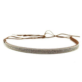 Elegant cowboyhattband strass Silver / 1 stycke
