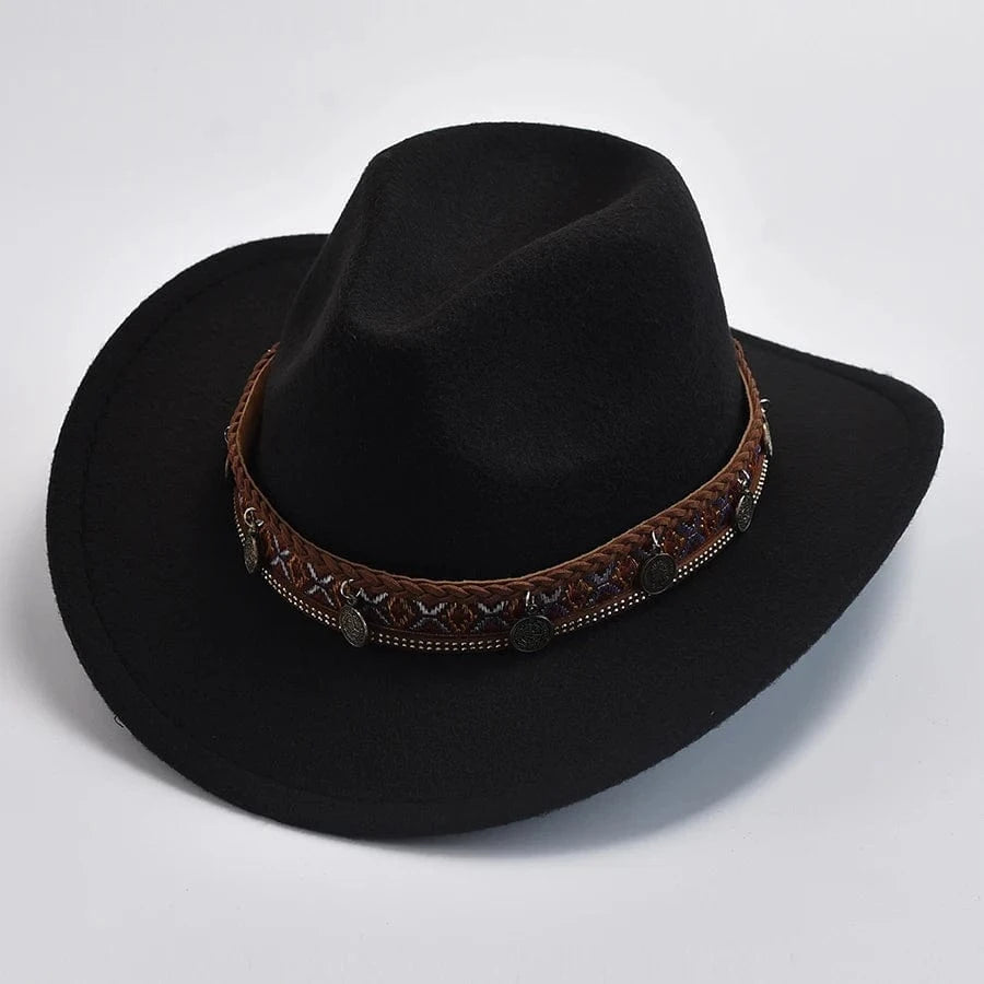 Elegant westernhatt för vuxna Svart / One Size