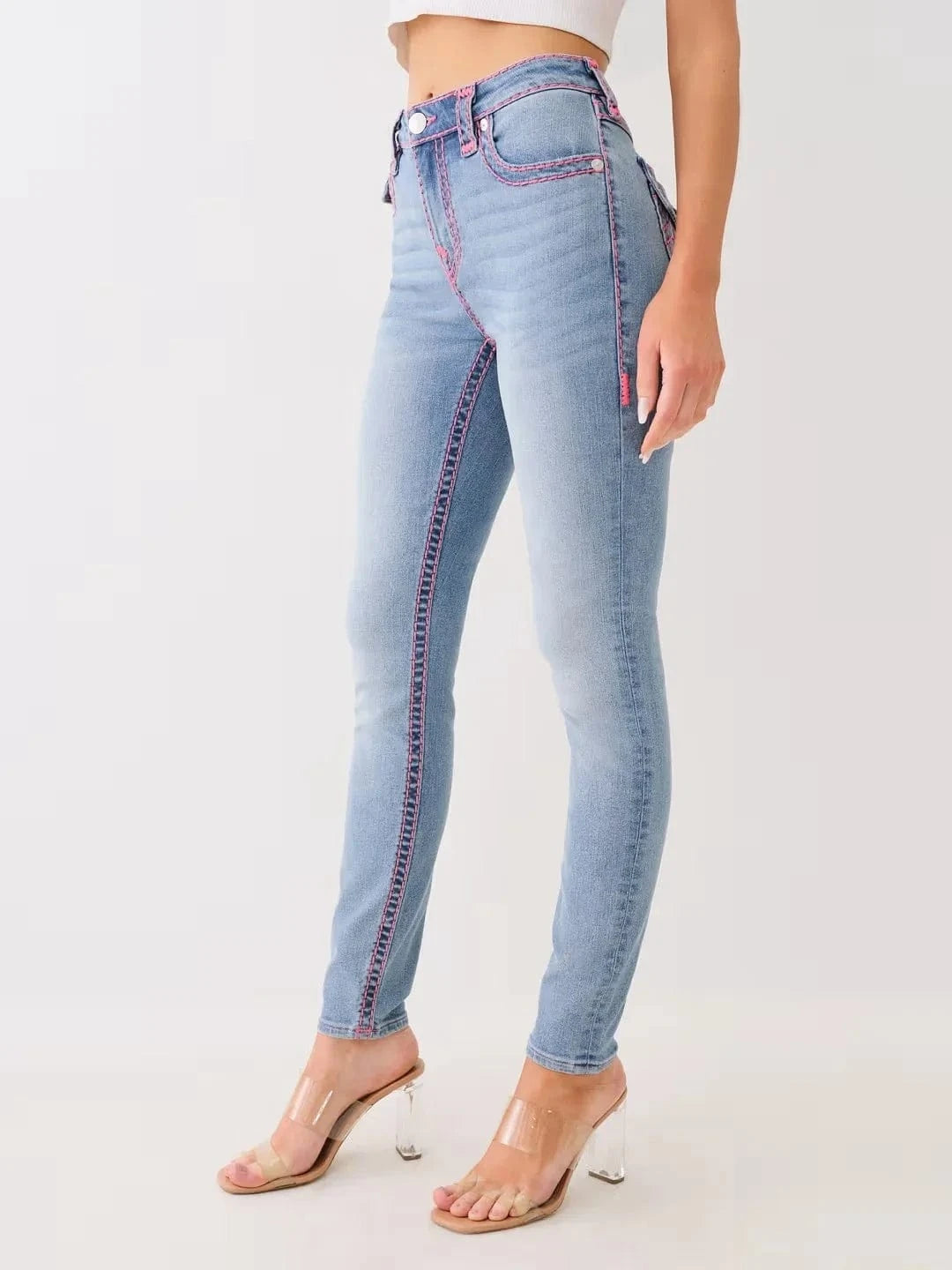 Embroidered jeans Blå / S