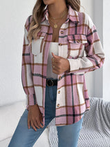 Flanell skjorta dam Rosa / S