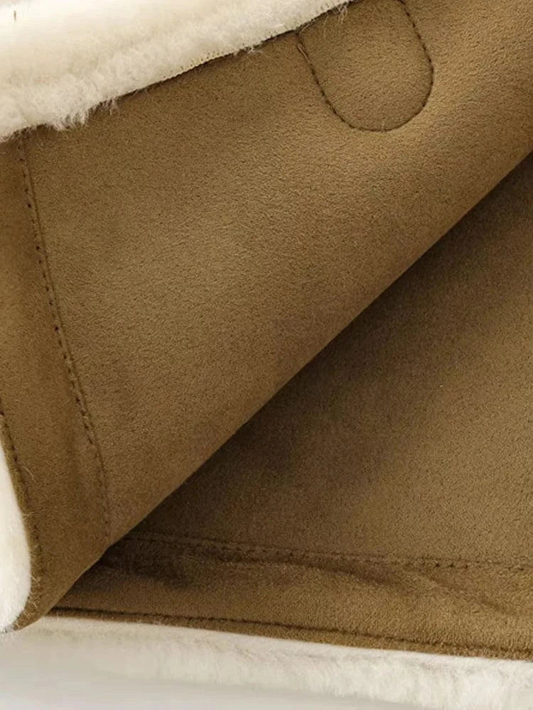 Fuskpäls jacka dam beige