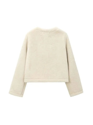 Fuskpäls jacka dam beige
