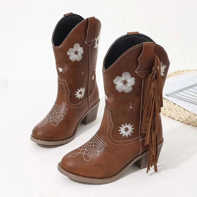Bruna Cowboyboots för Flickor
