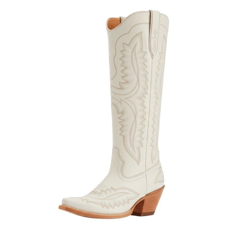 Höga Cowboyboots med Klassiskt Broderi för Dam