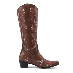 Höga Cowboybots med Rött Broderi