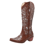Höga Cowboystövlar med Glitterbrodyr Brun / 35