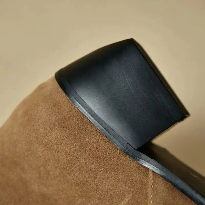 Höga Frans Cowboyboots i Mocka