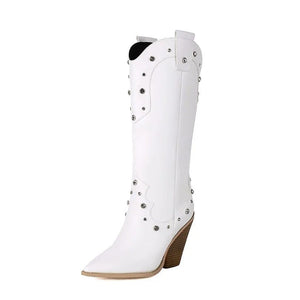 Högklackade Cowboyboots för Dam Vit / 35