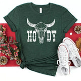 "Howdy" Western T-shirt Mörkgrön / S