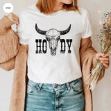 "Howdy" Western T-shirt Vit / S