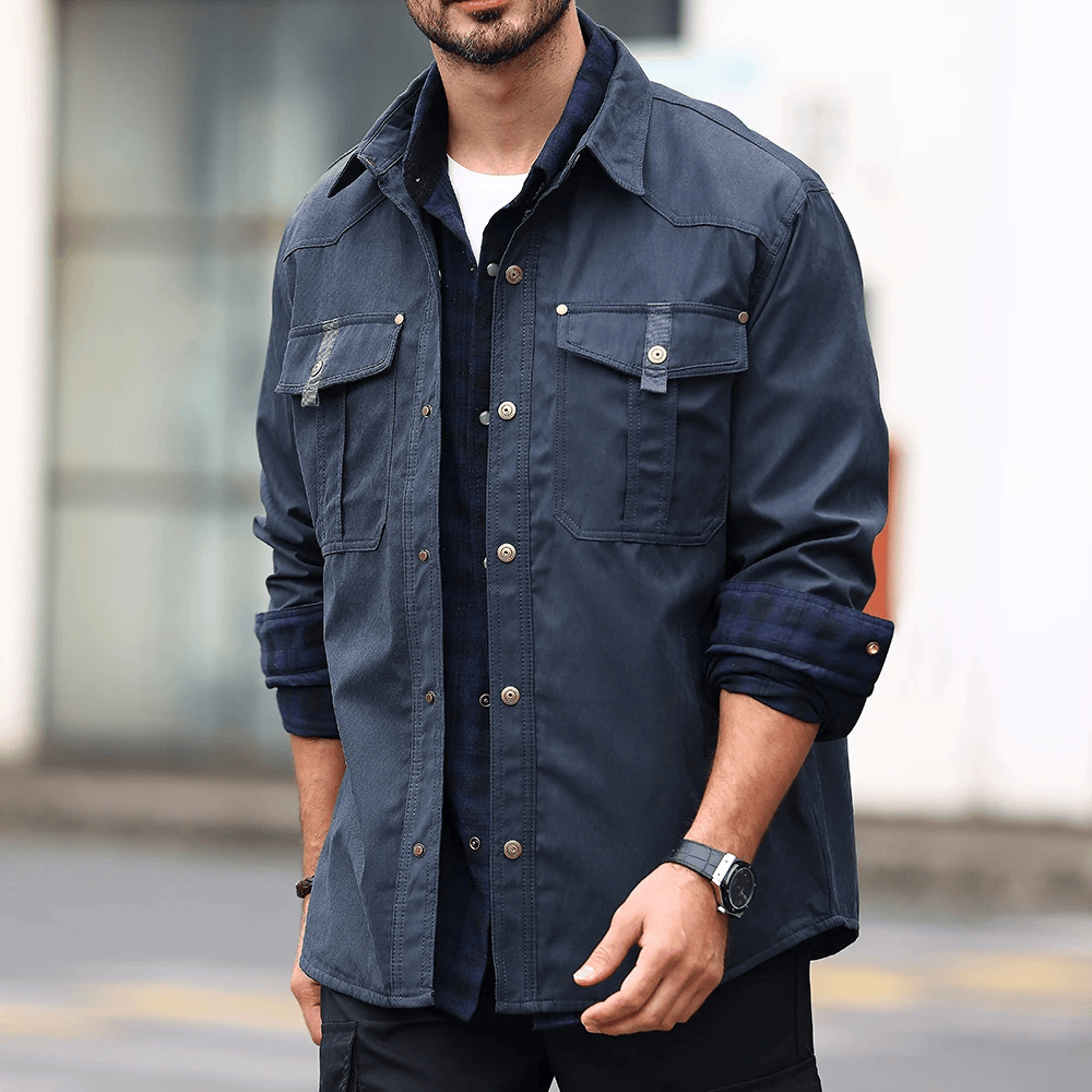 Fodrad Jacka Skjorta