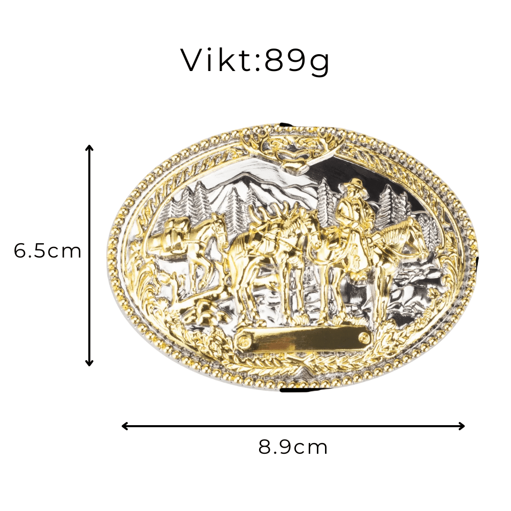 Jaktscen Bältesspänne med Vildmark och Ryttare
