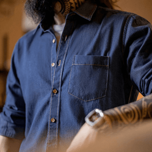 Denimskjorta Western klassisk