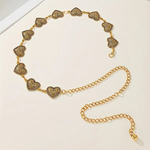 Kedjebälte antikmetallhjärtan