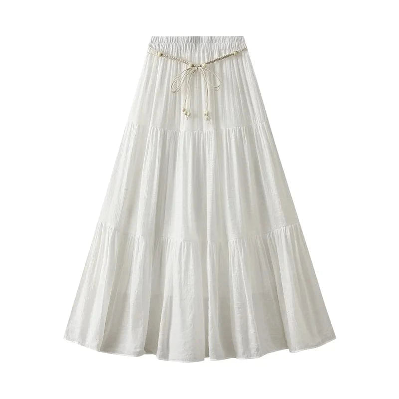 Kjol i linne Vit / One Size