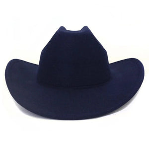 Klassisk cowboyhatt filt Marinblå / 56-58cm