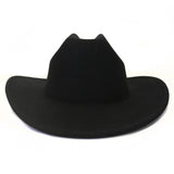 Klassisk cowboyhatt filt Svart / 56-58cm