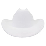 Klassisk cowboyhatt filt Vit / 56-58cm