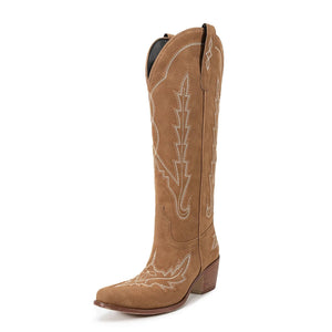 Klassiska Cowboyboots i Svart Mocka Brun / 36