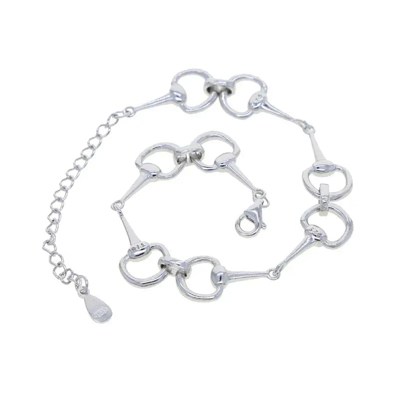 Klassiskt Silverarmband Hästbett Silver / 15med4cm