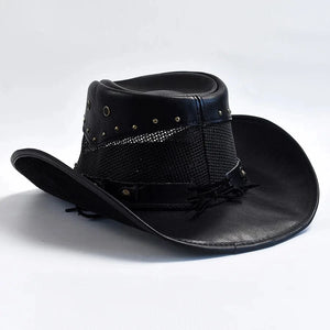 Läder Cowboyhatt