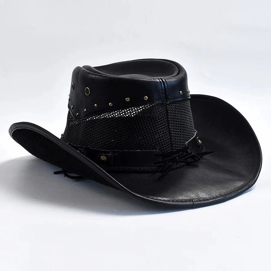 Läder Cowboyhatt