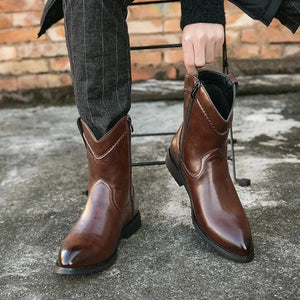 Låga cowboy boots herr