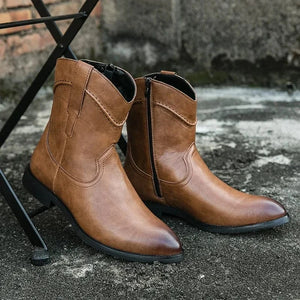 Låga cowboy boots herr