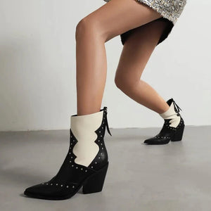 Låga Cowboyboots med Nitar för Dam