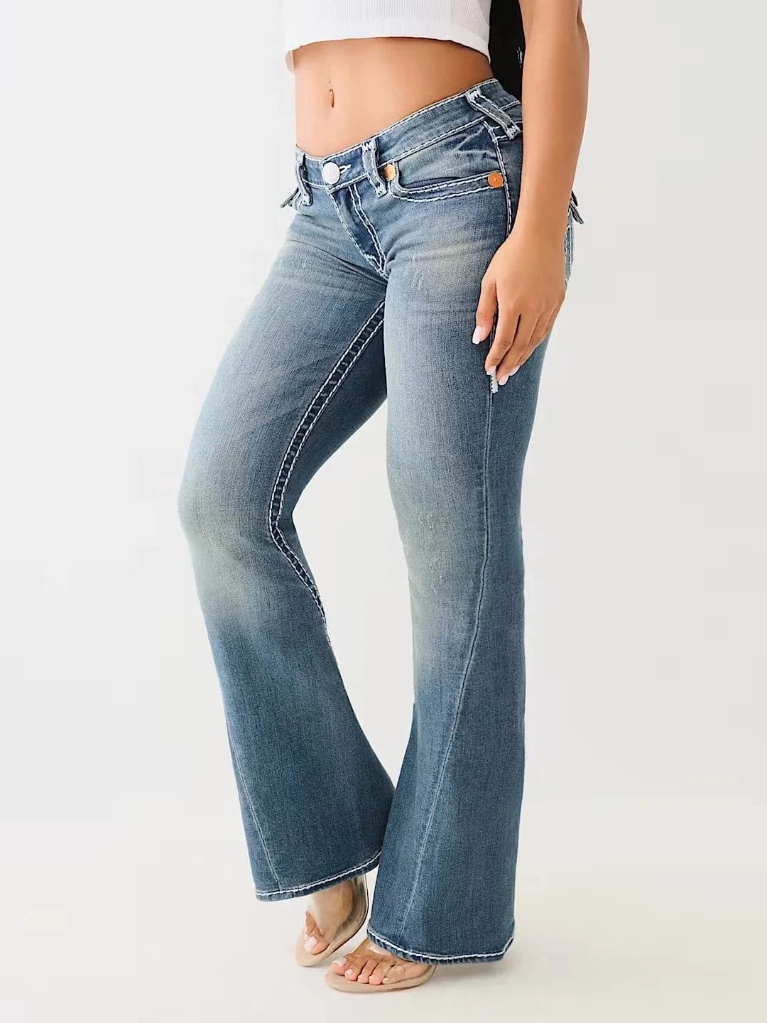 Lågmidjade bootcut jeans