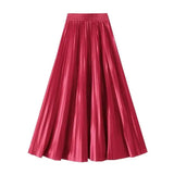Lång fest kjol Röd / One Size