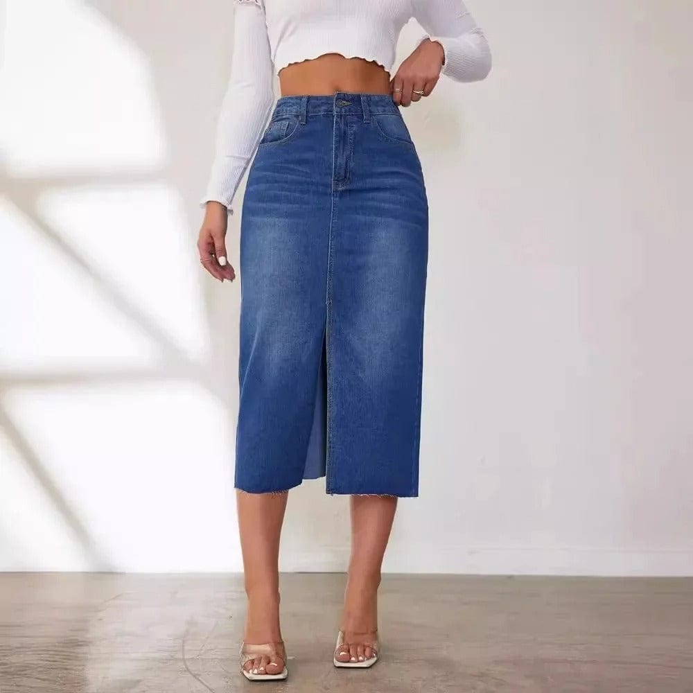 Lång Jeanskjol med Slits