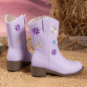 Lila cowboyboots för flickor