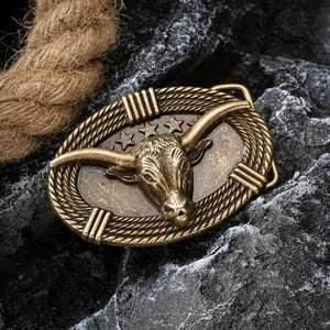 Longhorn Bältesspänne Western Cowboy Spänne Metall