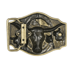 Longhorn Färgade Detaljer Bältesspänne
