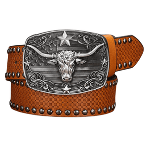Longhorn westernbälte Brun / 120cm