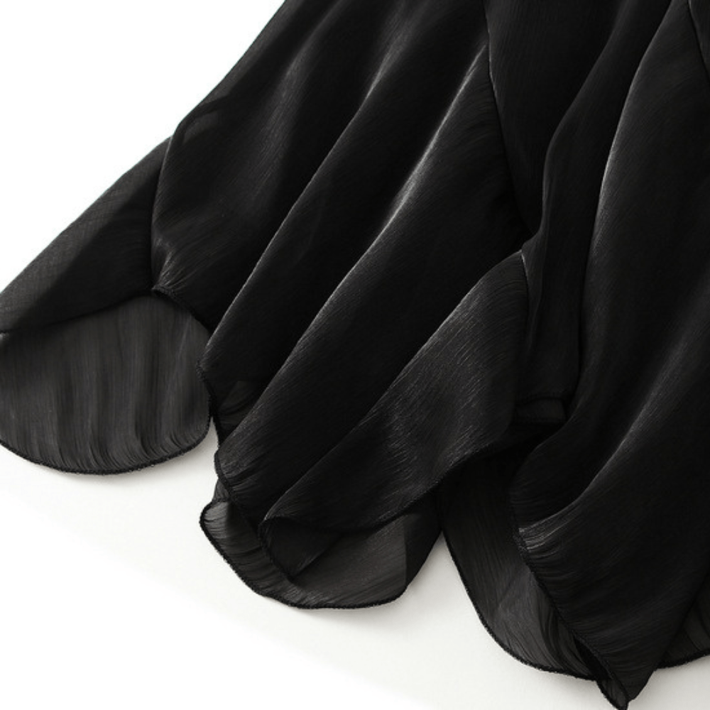 Midikjol med asymmetrisk drapering