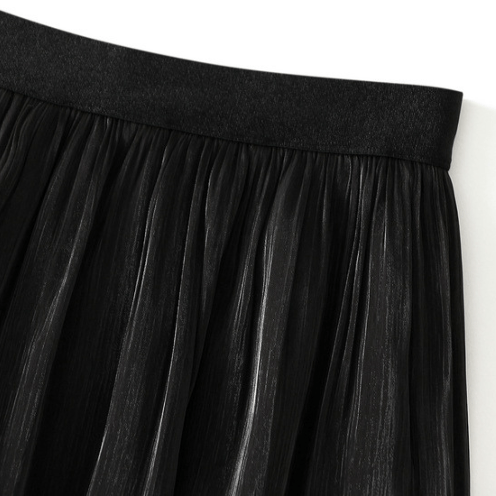 Midikjol med asymmetrisk drapering