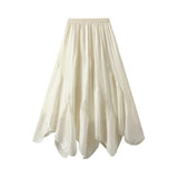 Midikjol med asymmetrisk drapering Beige / One Size