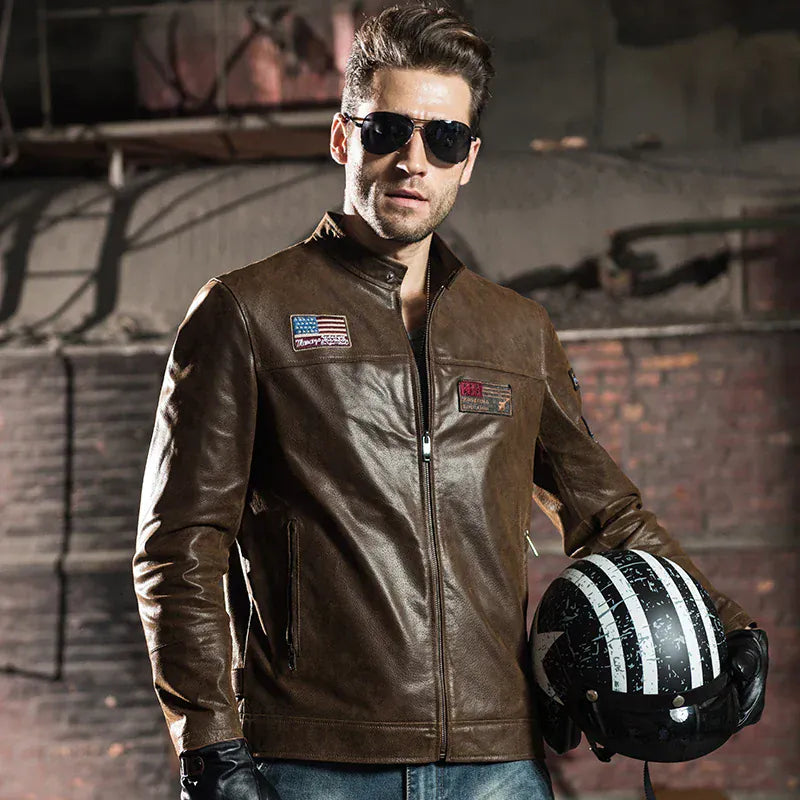 Motorcykel jacka Brun / S