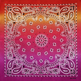 Ombré Paisley Bandana - Röd/Orange/Rosa Gradient Röd/Orange/Rosa