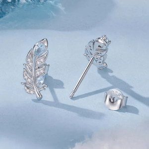 Örhängen Fjäder Äkta Silver Silver