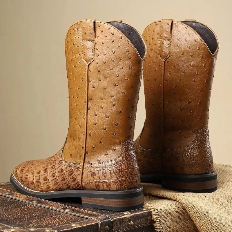 Ostrich cowboy boots
