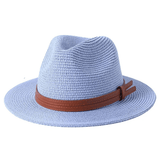Panama cowboyhatt i strå Himmelblå / 59cm