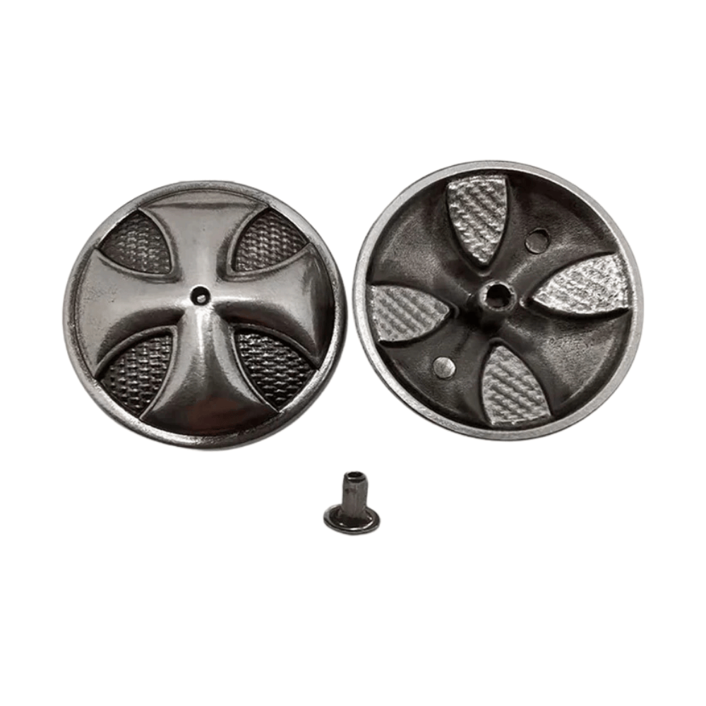 Rund concho antiksilver Modell A / 5st