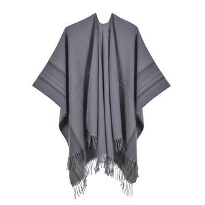 Sjal poncho Grå / One Size
