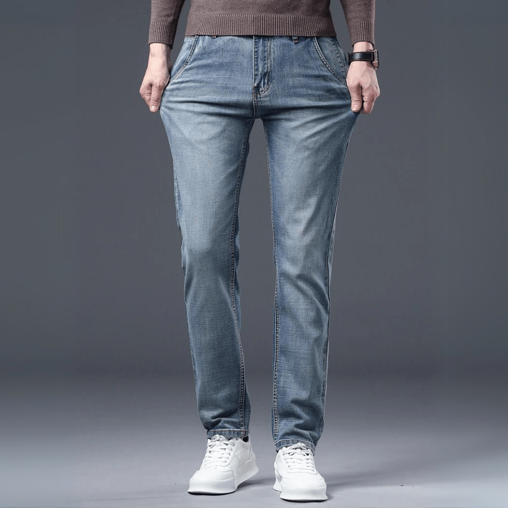 Slim fit stretchjeans för herr